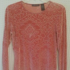 Liz Claiborne Velvet Burnout Floral Top